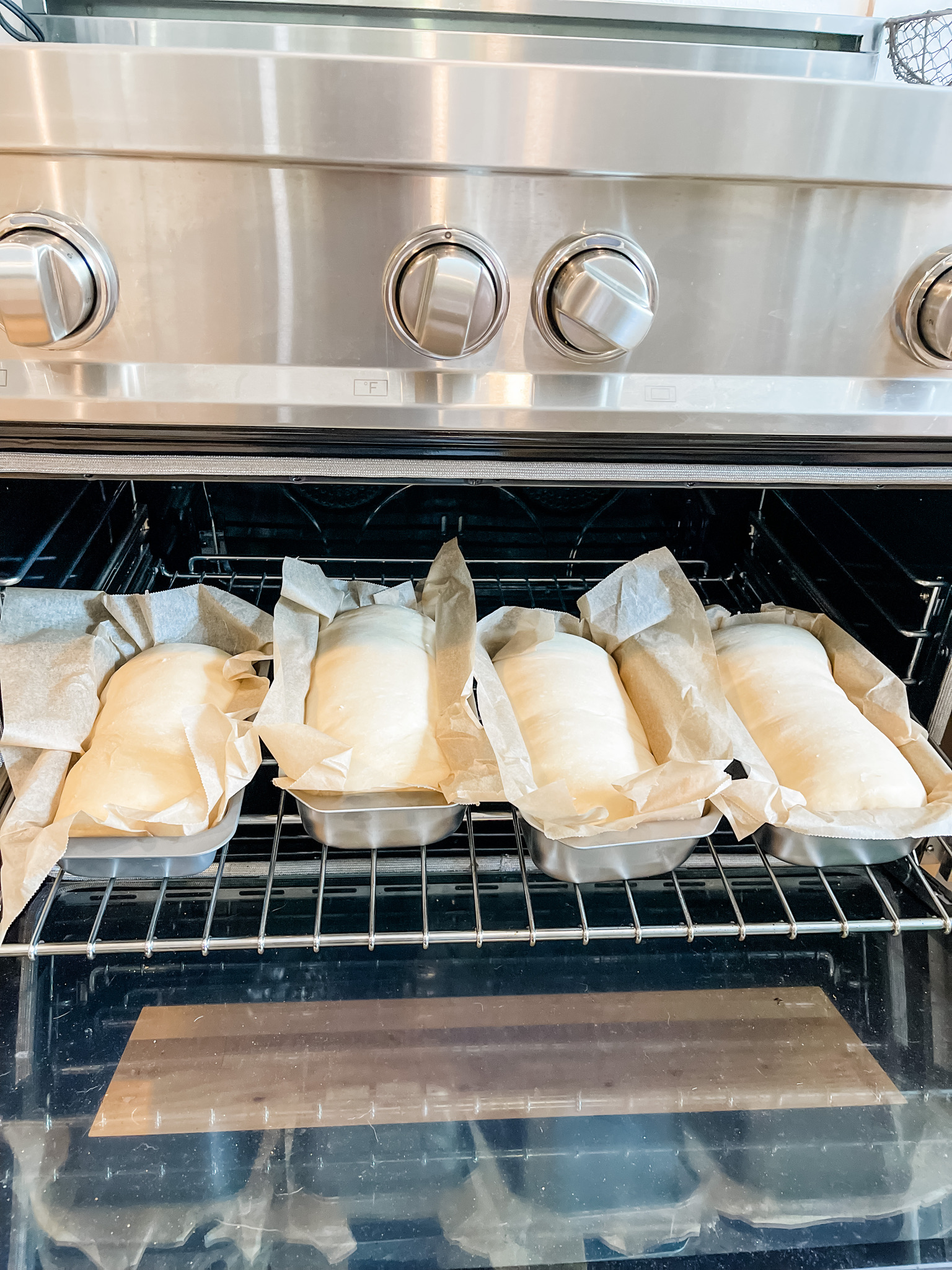 Sourdough rolls in oven pivot farm